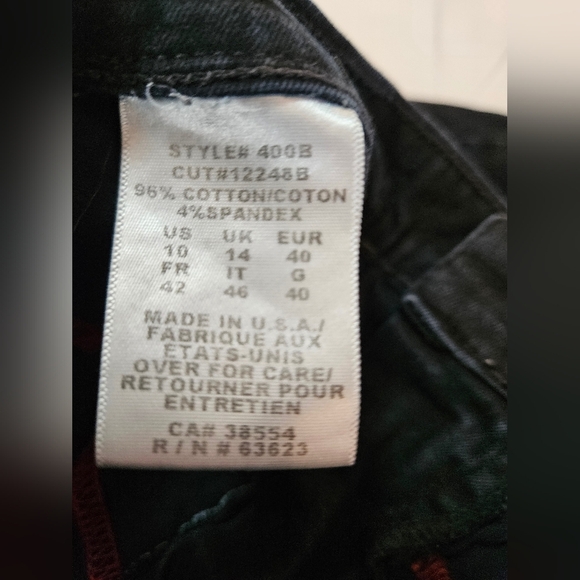 NYDJ Not Your Daughters Jeans Womens Black Distressed Straight Leg Jeans Size 10 - Picture 5 of 12